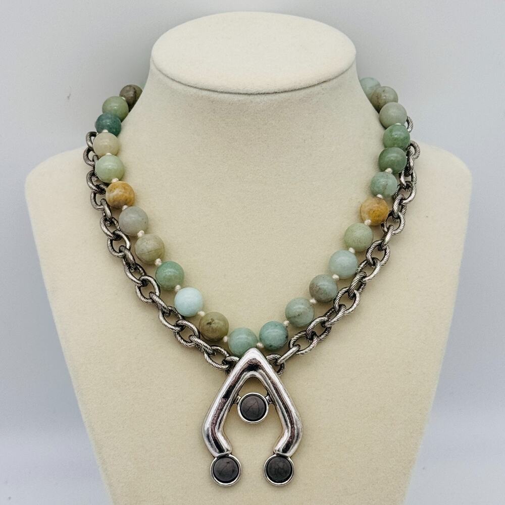Free People Ariana Ost Think Im Dreaming Necklace Chunky Pendant Layered Boho - Picture 3 of 8
